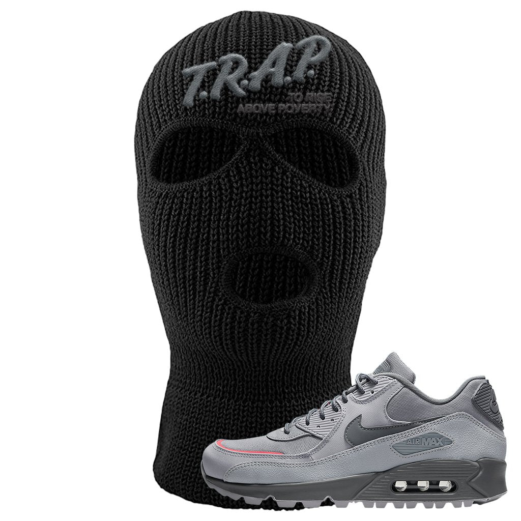 Wolf Grey Surplus 90s Ski Mask | Trap To Rise Above Poverty, Black