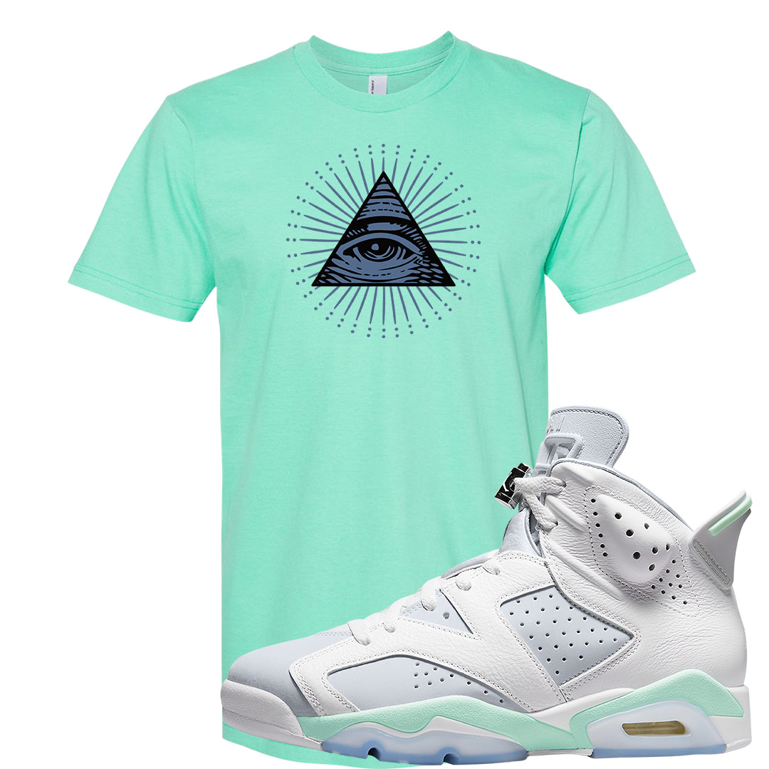 Mint Foam 6s T Shirt | All Seeing Eye, Mint