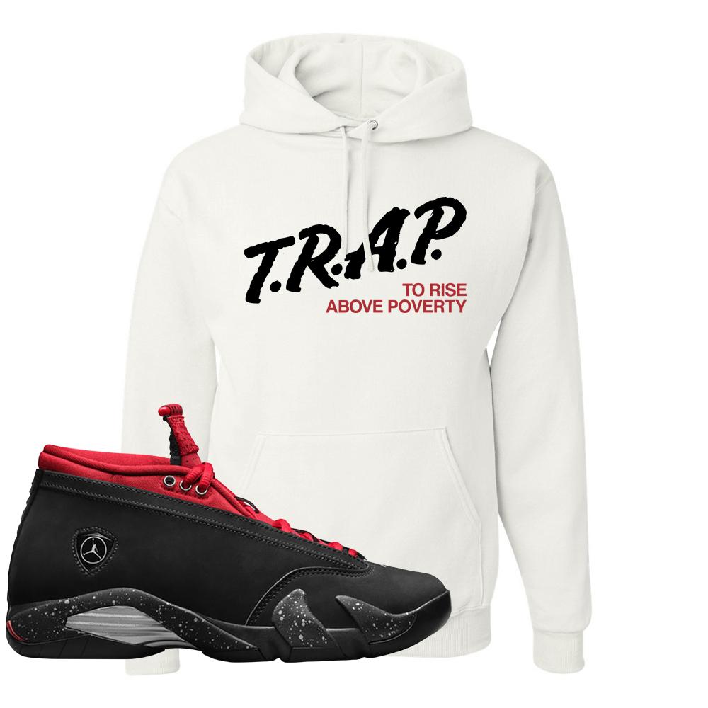 Red Lipstick Low 14s Hoodie | Trap To Rise Above Poverty, White