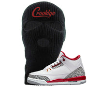 Cardinal Red 3s Ski Mask | Crooklyn, Black