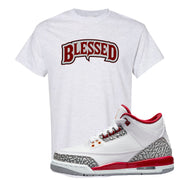 Cardinal Red 3s T Shirt | Blessed Arch, Ash