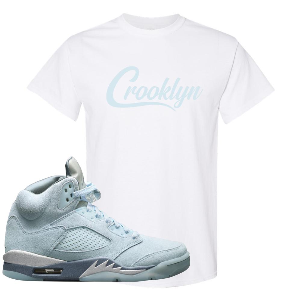 Blue Bird 5s T Shirt | Crooklyn, White