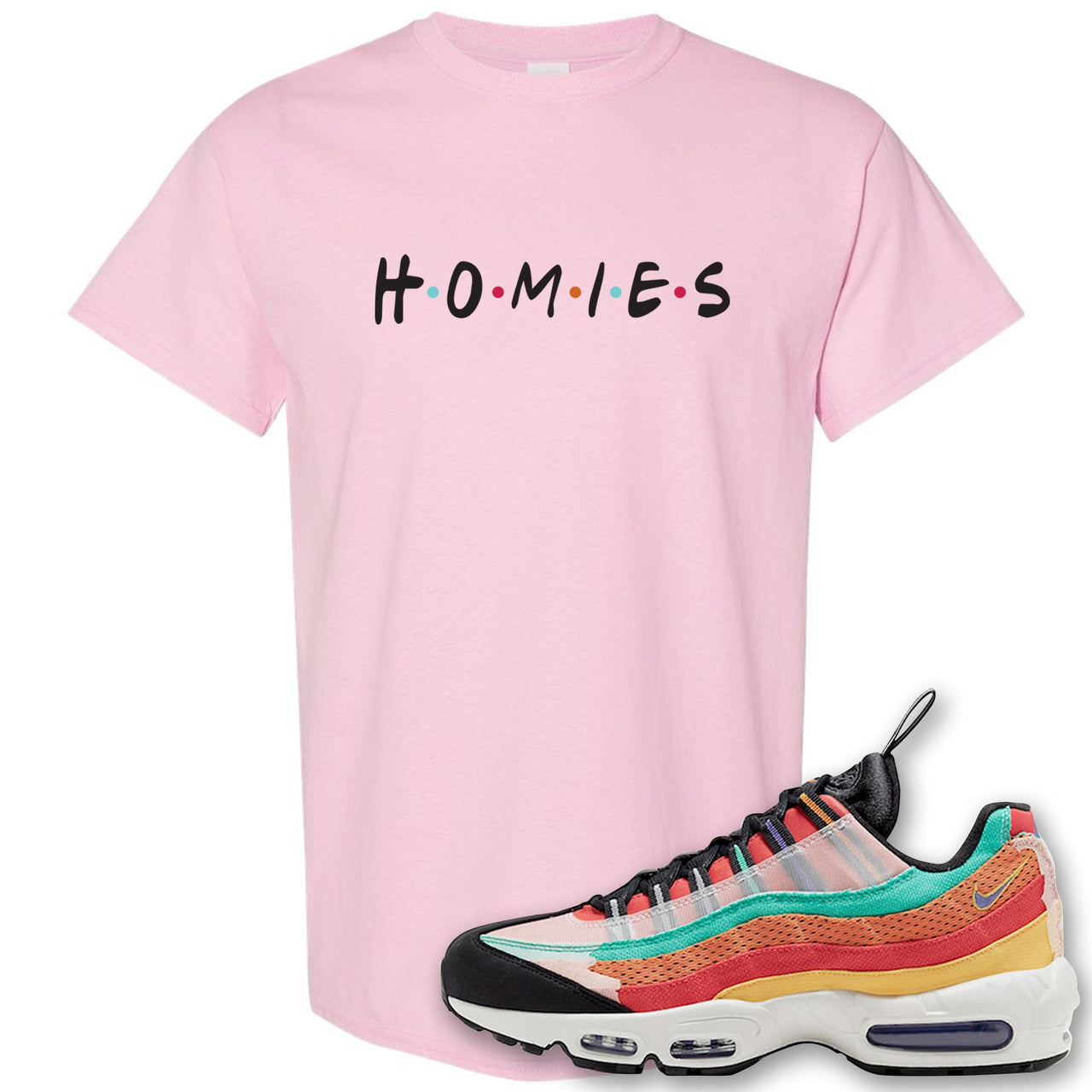 Air Max 95 Black History Month Sneaker Soft Pink T Shirt | Tees to match Nike Air Max 95 Black History Month Shoes | Homies
