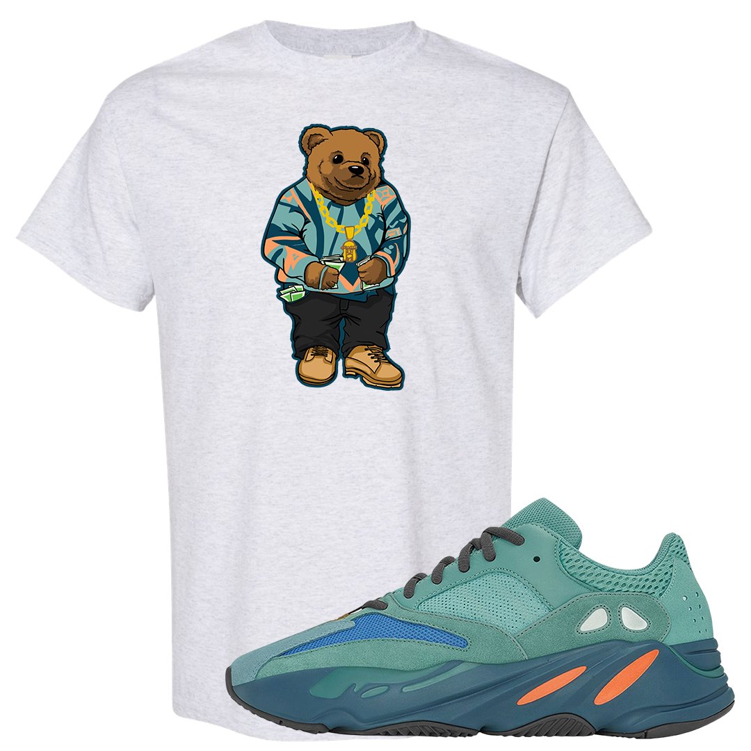 Faded Azure 700s T Shirt | Sweater Bear, Ash