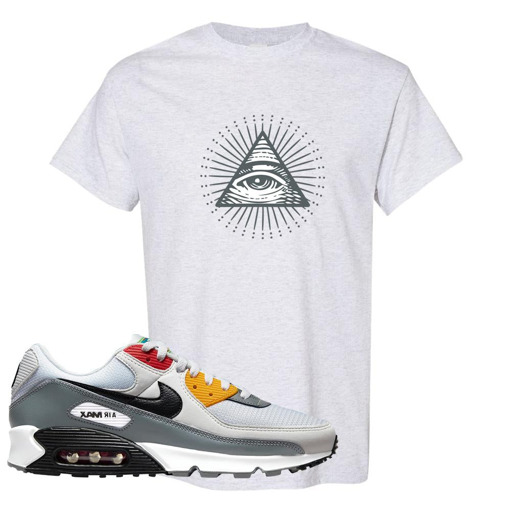 Peace Love Basketball 90s T Shirt | All Seeing Eye, Ash