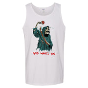 Bone White 500s Tank Top | God Wants You Reaper, White