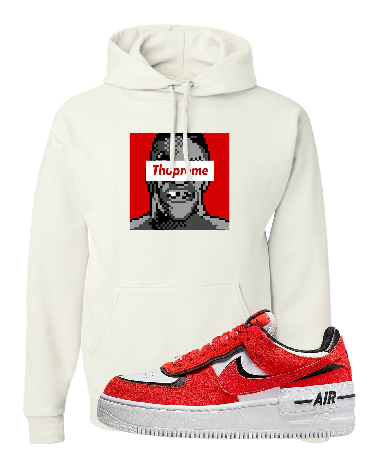 Shadow Chicago AF 1s Hoodie | Thupreme, White