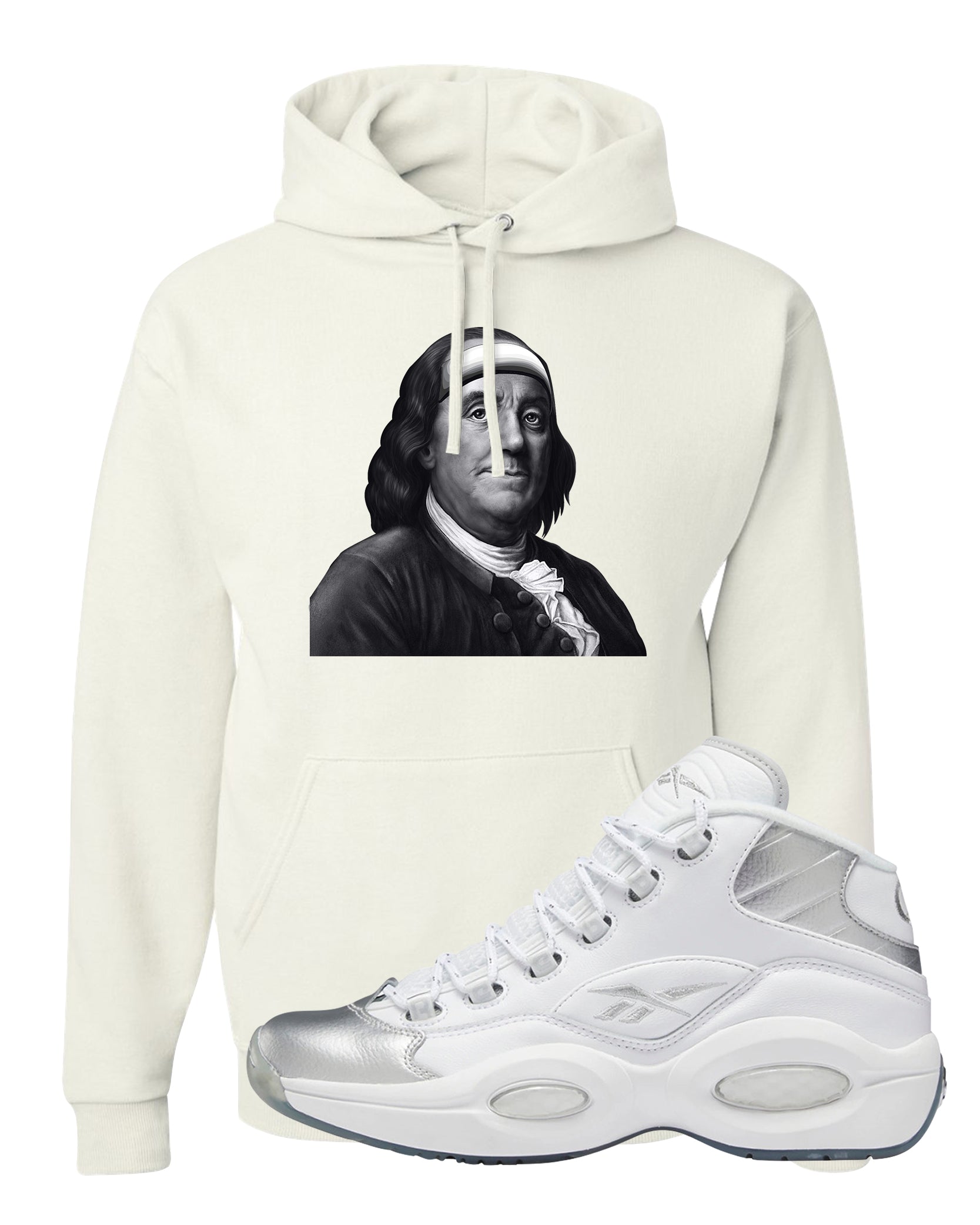 25th Anniversary Mid Questions Hoodie | Franklin Headband, White