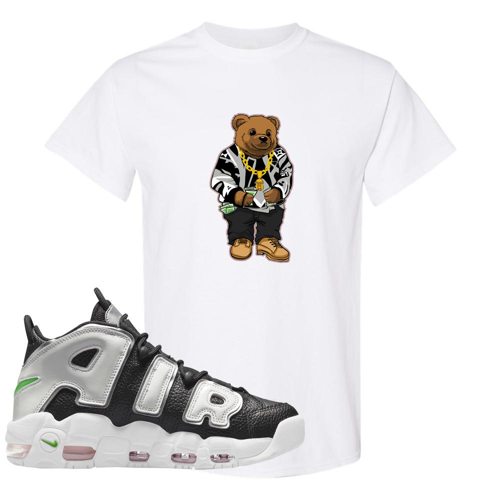 Black Silver Uptempos T Shirt | Sweater Bear, White