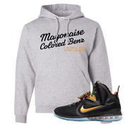 Throne Watch Bron 9s Hoodie | Mayonaise Colored Benz, Ash
