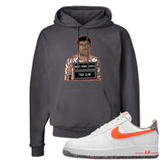 Air Force 1 Low Crimson Grind Rubber Hoodie | El Chapo Illustration, Smoke Grey