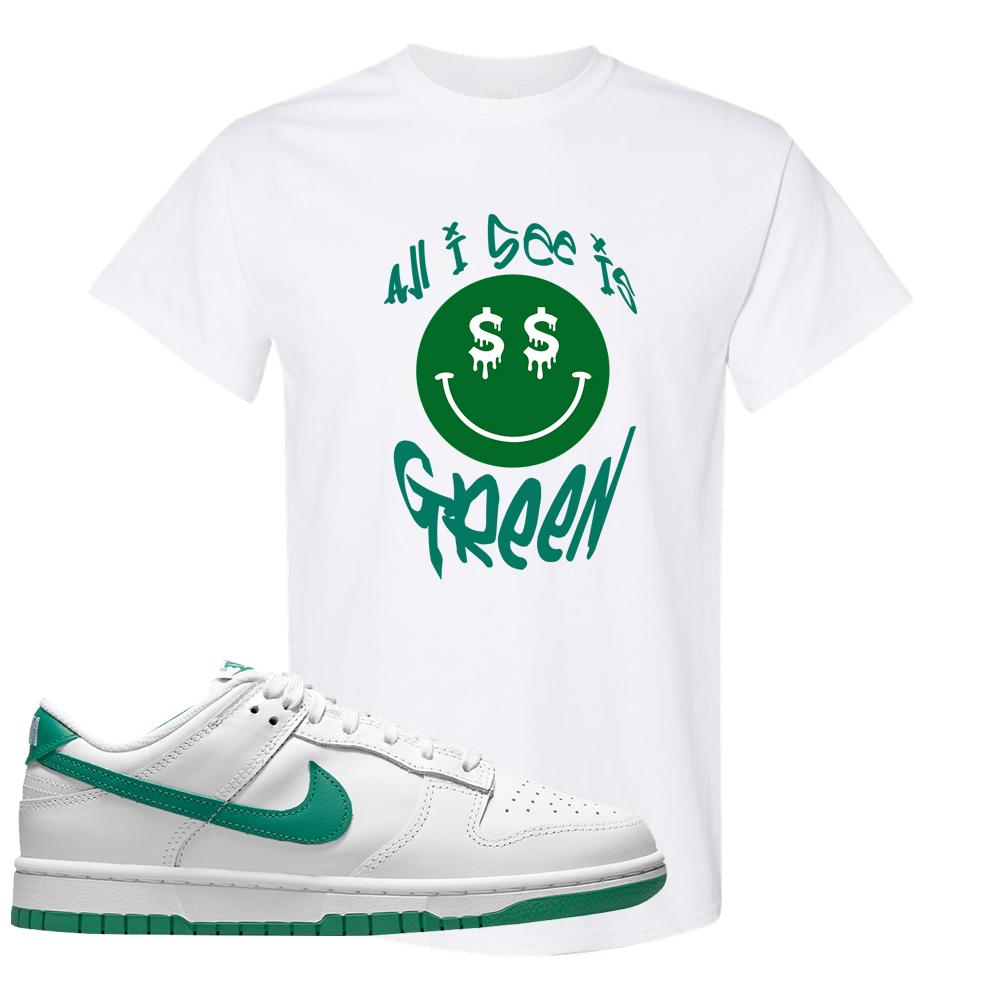 White Green Low Dunks T Shirt | All I See Is Green, White