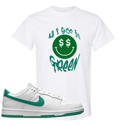 White Green Low Dunks T Shirt | All I See Is Green, White