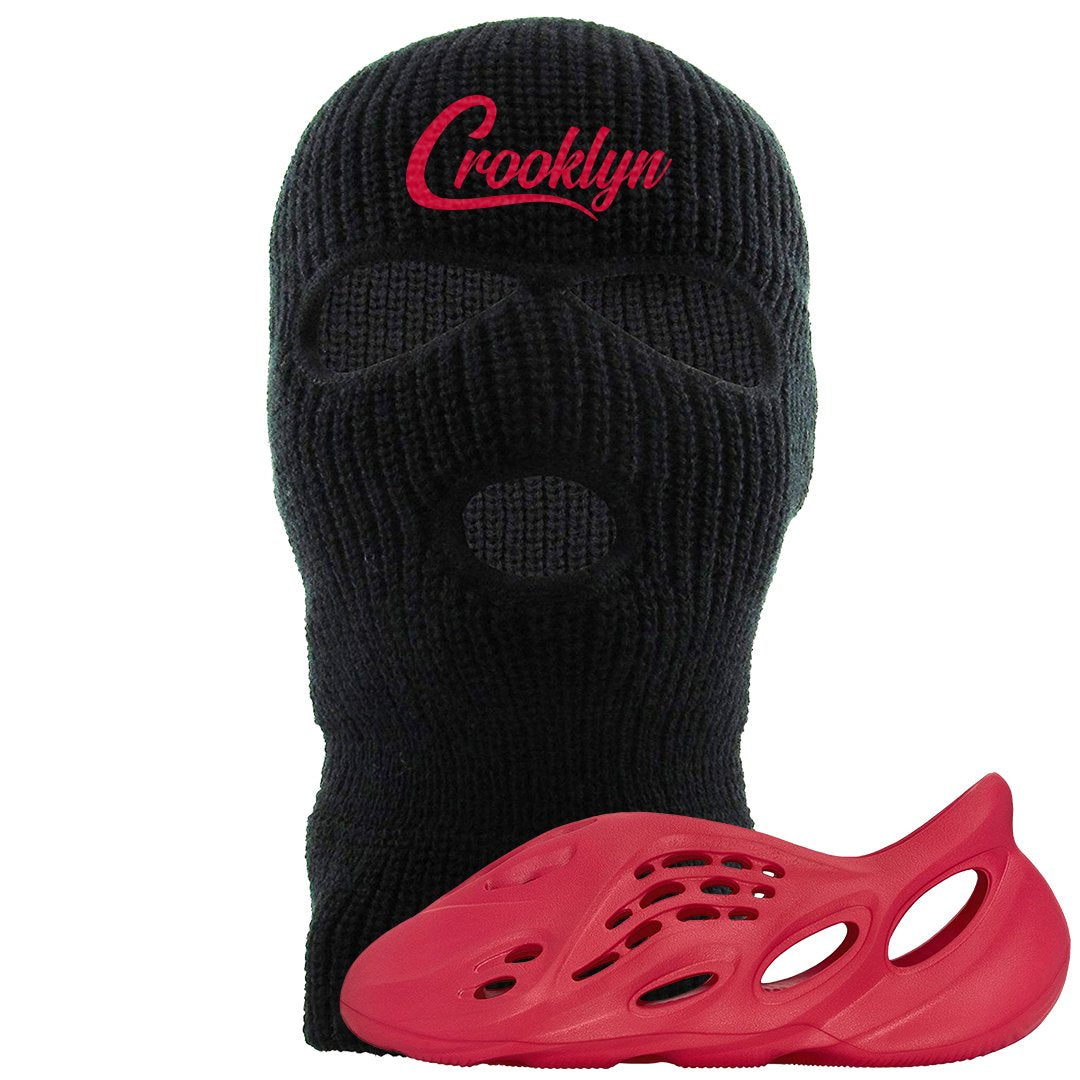 Vermillion Foam Runners Ski Mask | Crooklyn, Black