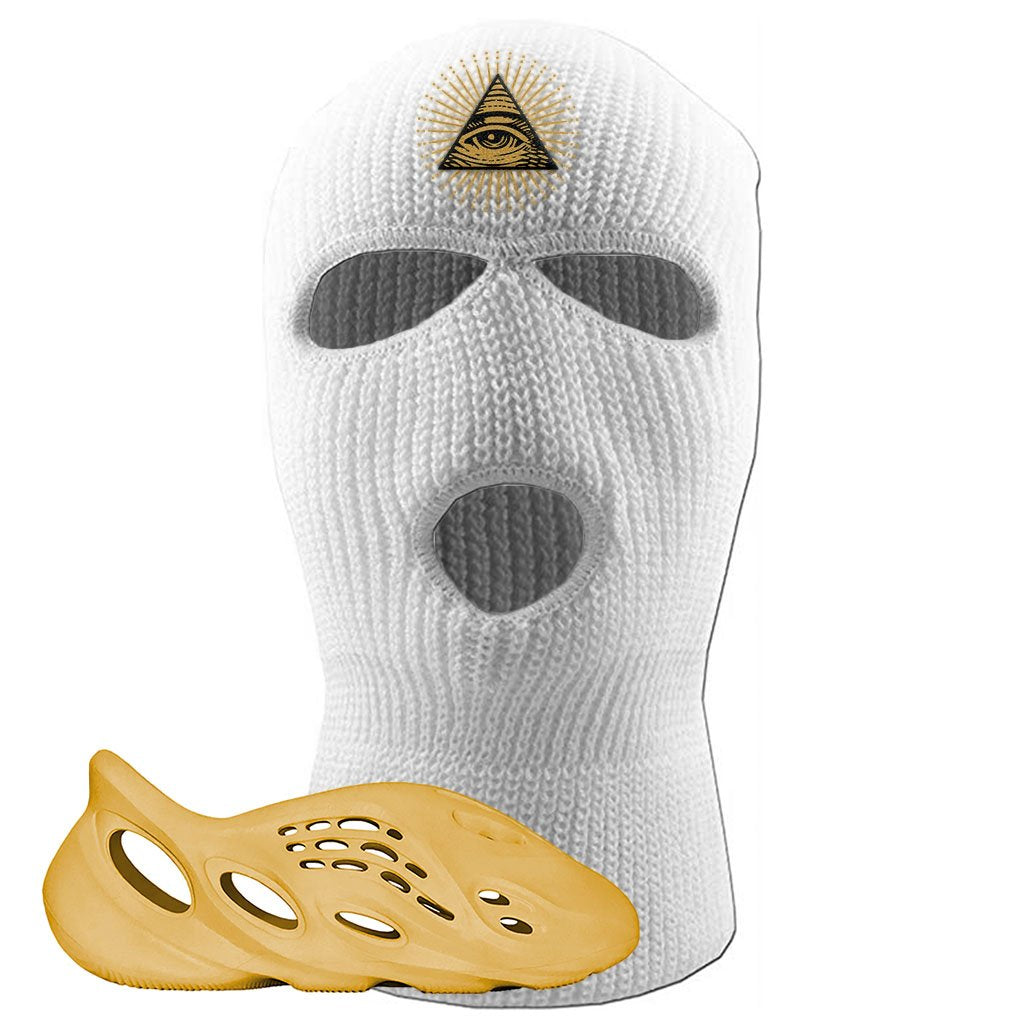 Yeezy Foam Runner Ochre Ski Mask | All Seeing Eye, White