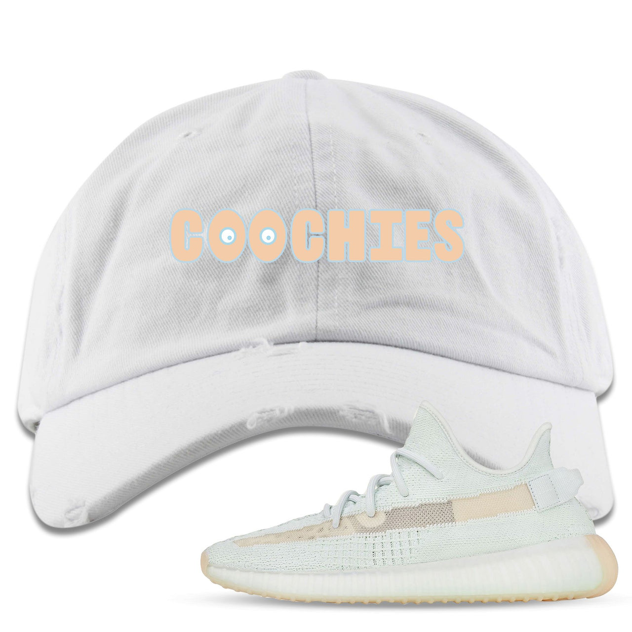 Hyperspace 350s Distressed Dad Hat | Coochies, White