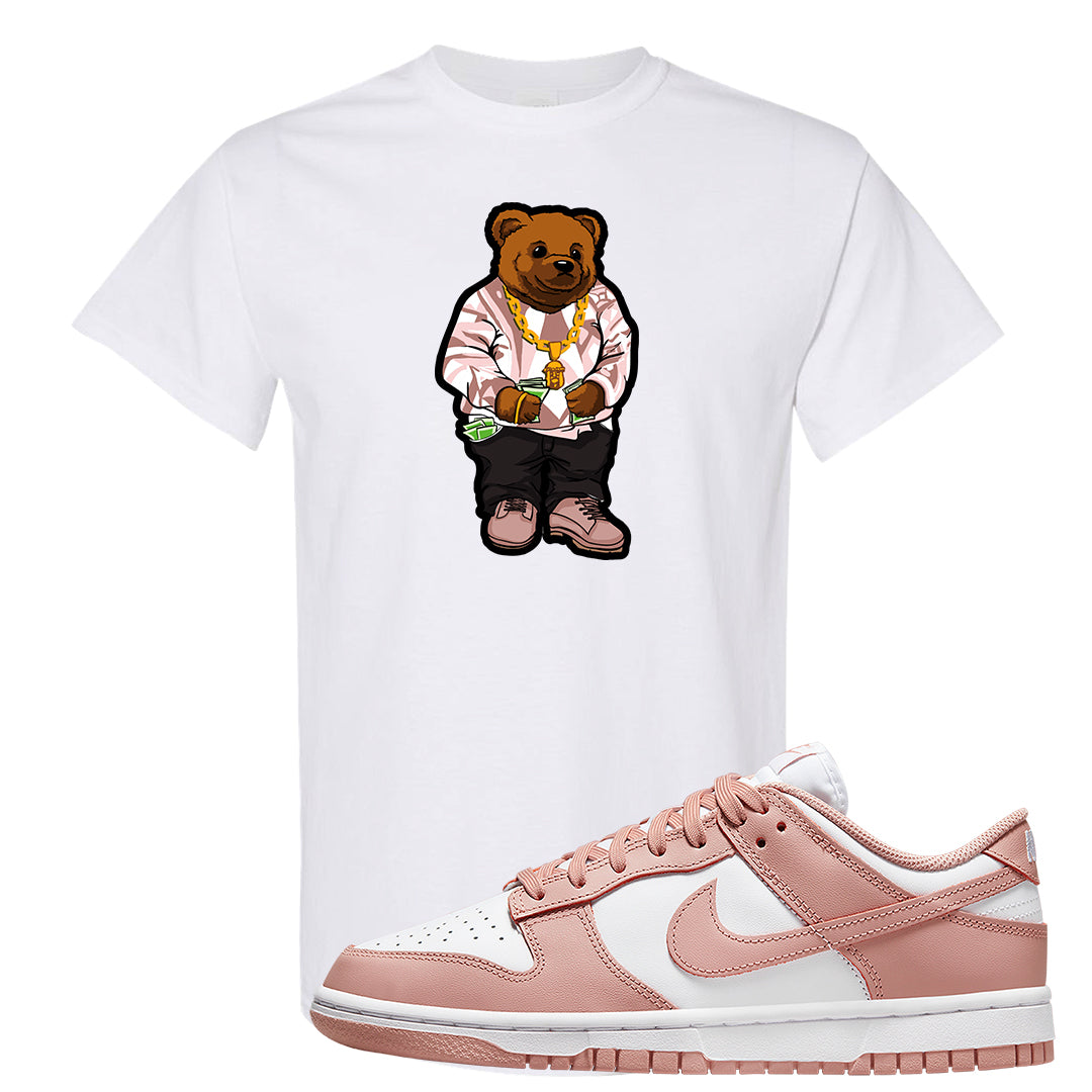 Rose Whisper Low Dunks T Shirt | Sweater Bear, White