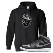 Alternate Shadow Mid 1s Hoodie | Indian Chief, Black