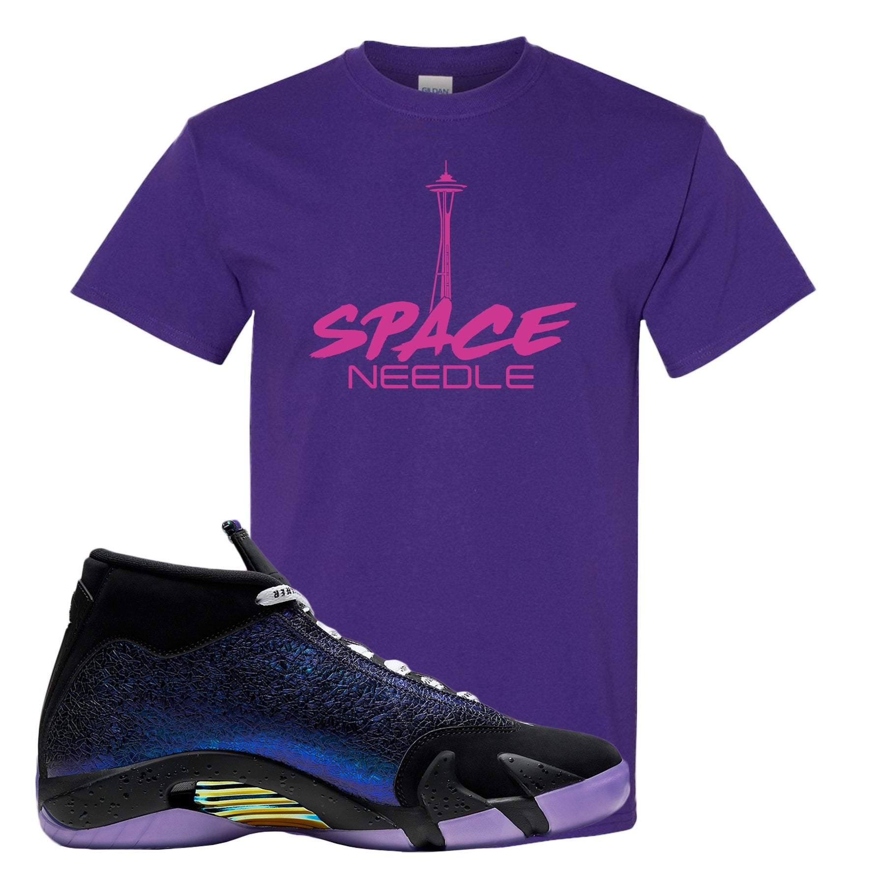 Doernbecher 14s T Shirt | Space Needle, Purple