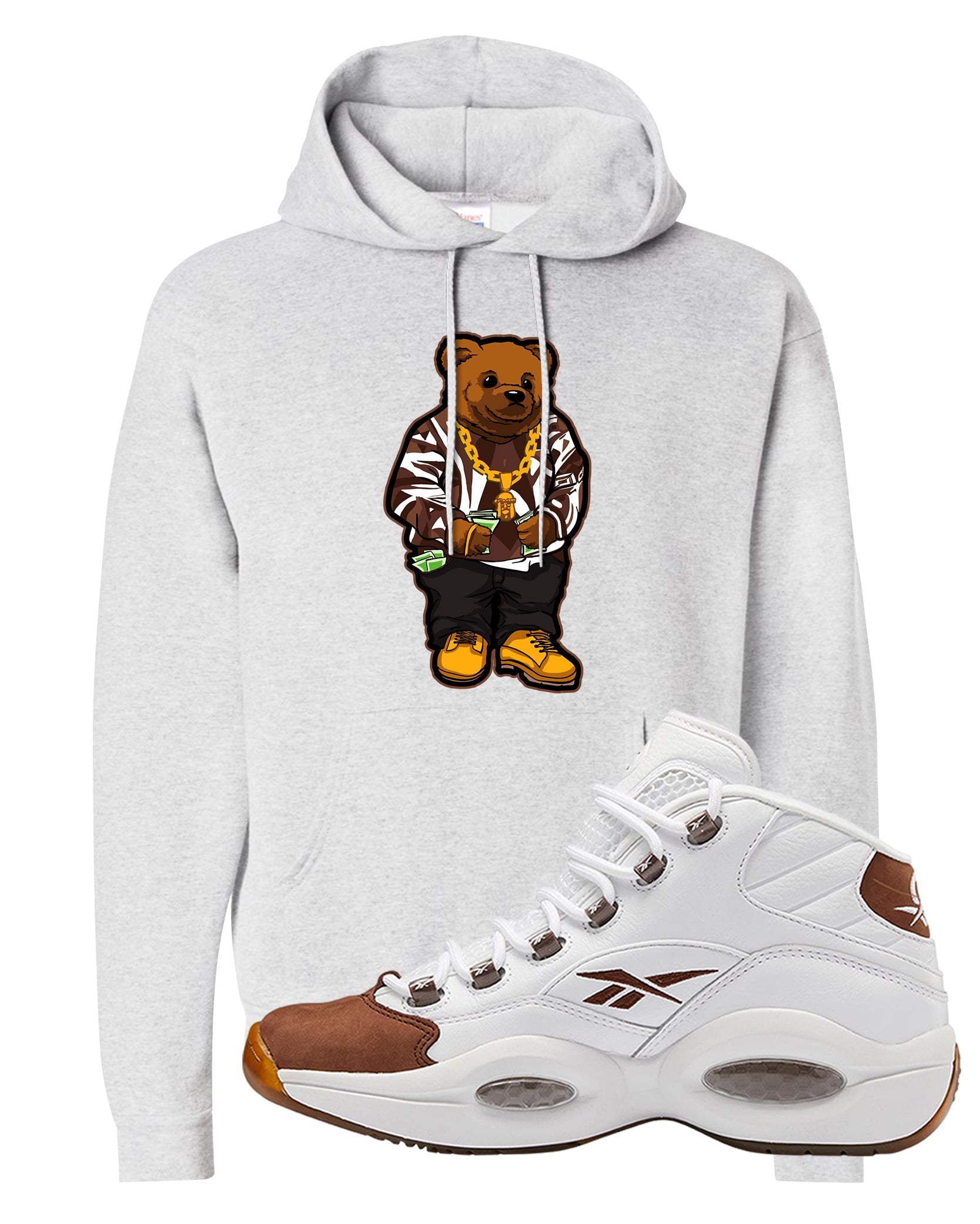 Mocha Question Mids Hoodie | Sweater Bear, Ash