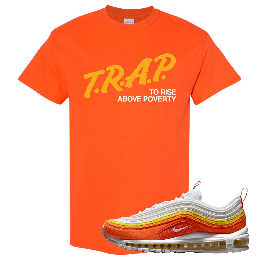 Club Orange Yellow 97s T Shirt | Trap To Rise Above Poverty, Orange