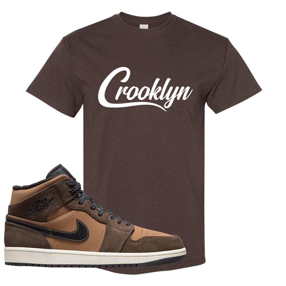 Earthy Brown Mid 1s T Shirt | Crooklyn, Chocolate