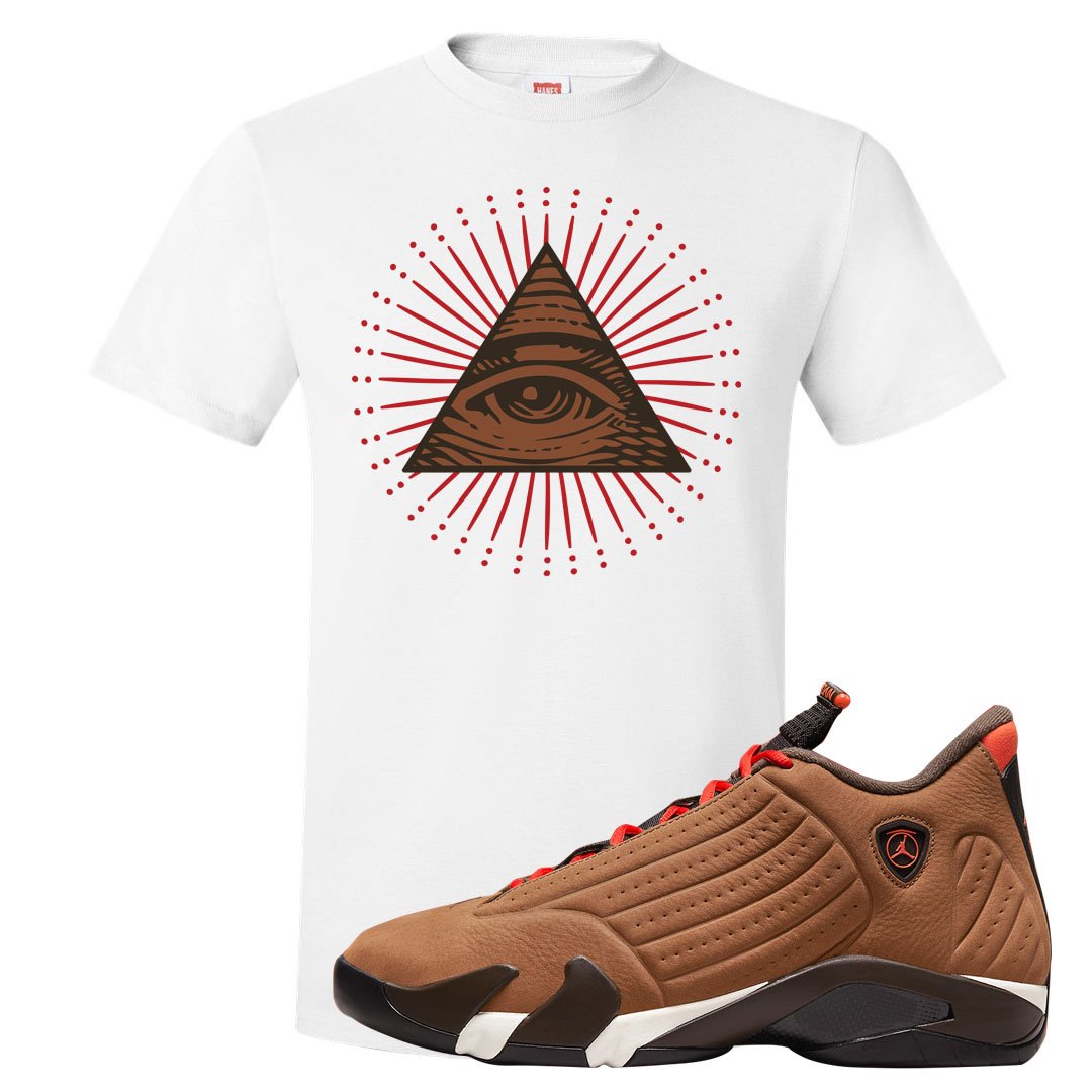 Winterized 14s T Shirt | All Seeing Eye, White