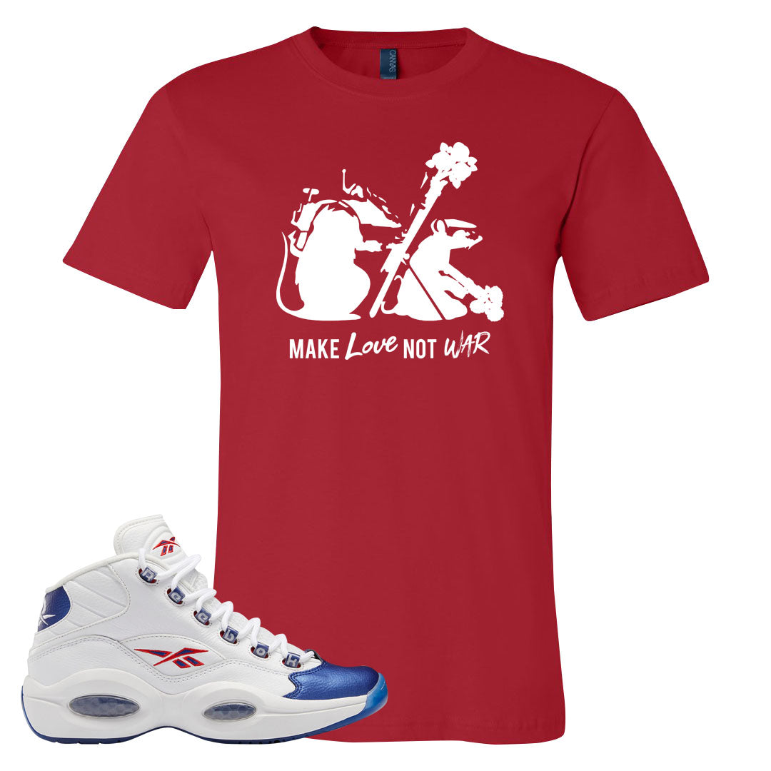 Blue Toe Question Mids T Shirt | Army Rats, Red