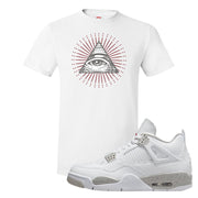 Tech Grey 4s T Shirt | All Seeing Eye, White