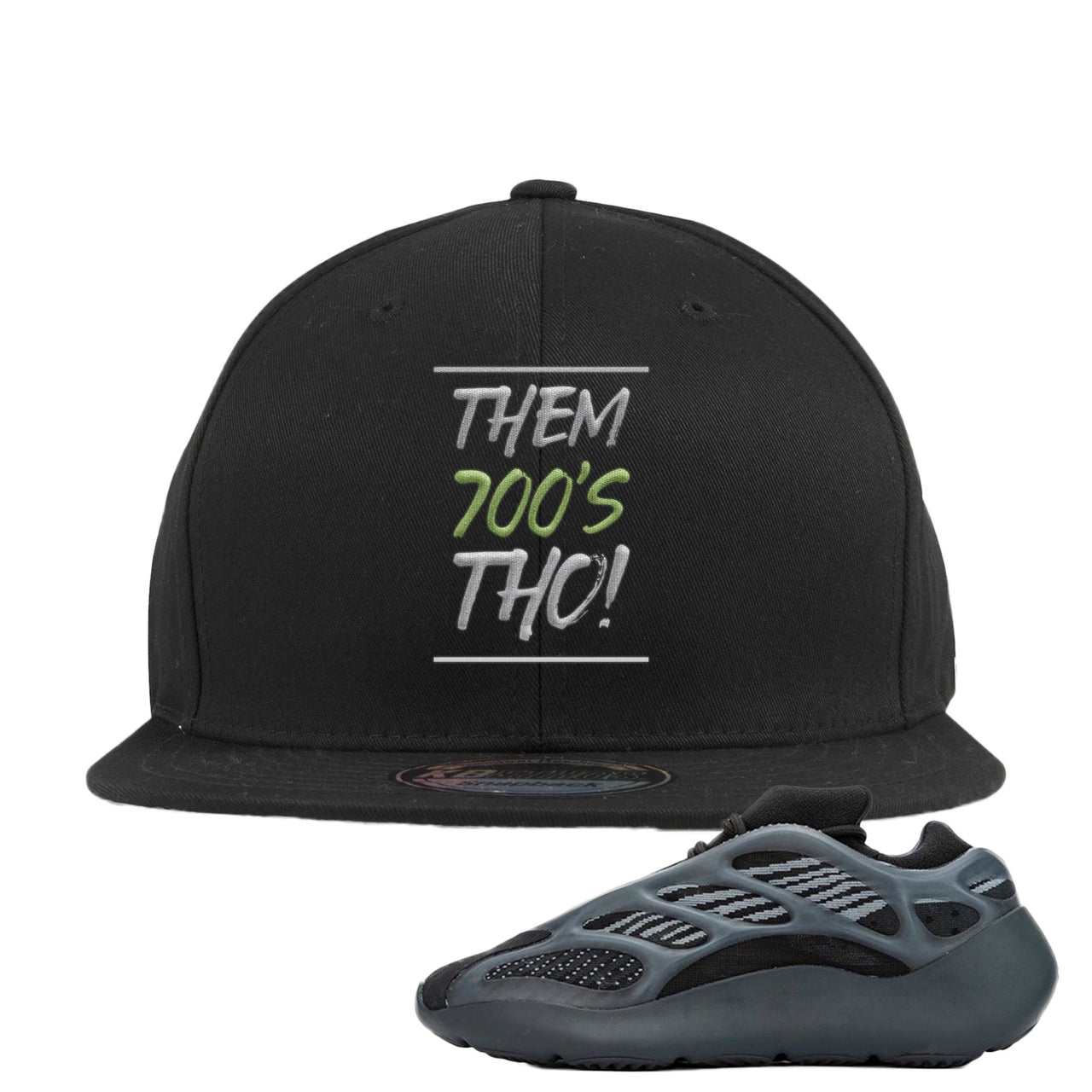 Alvah v3 700s Snapback Hat | Them 700's Tho!, Black