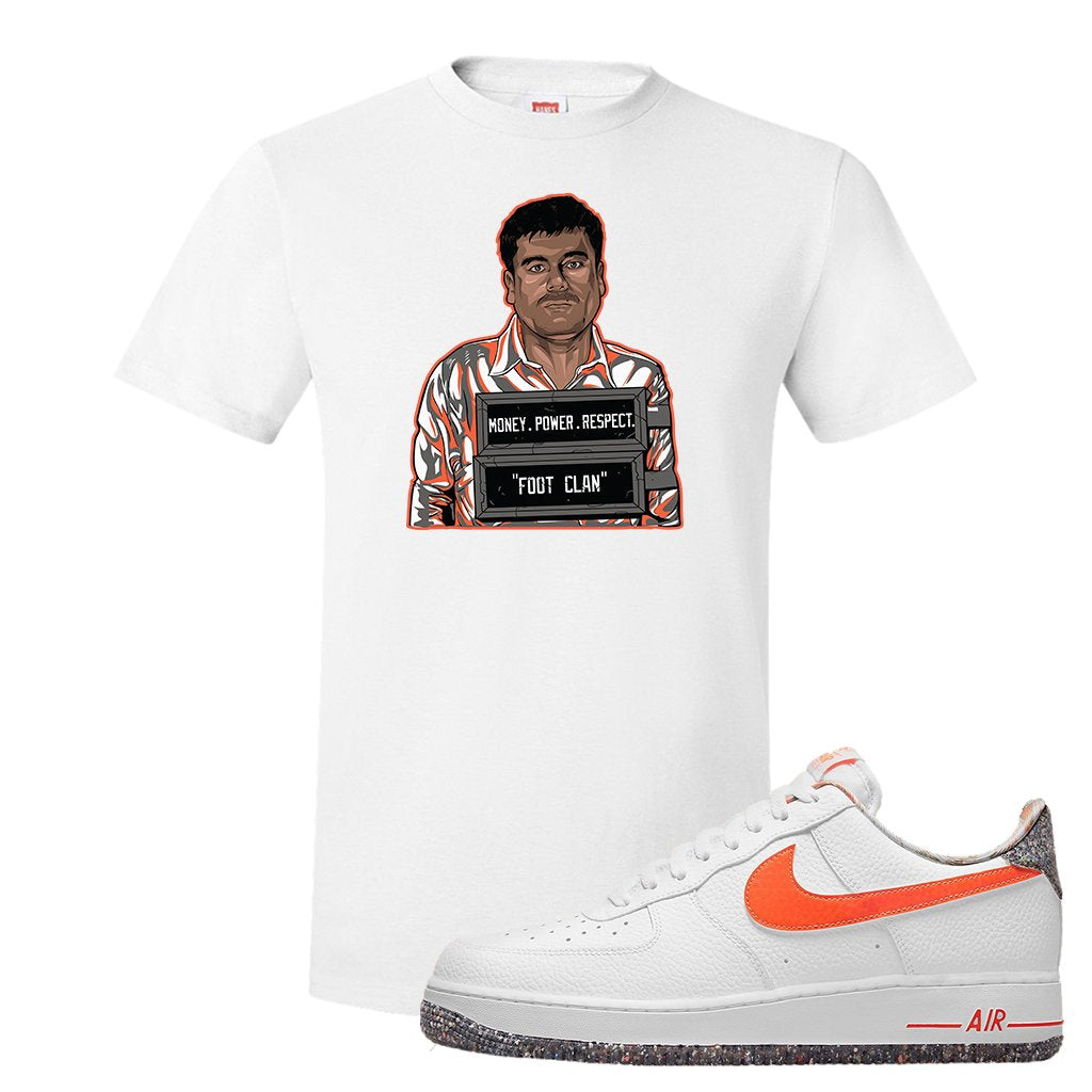 Air Force 1 Low Crimson Grind Rubber T Shirt | El Chapo Illustration, White