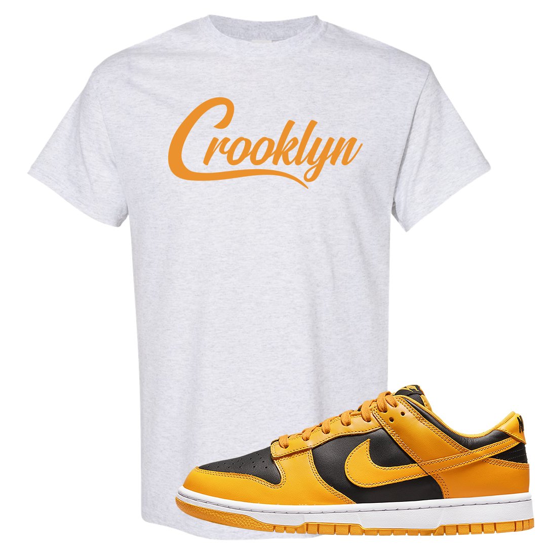 Goldenrod Low Dunks T Shirt | Crooklyn, Ash