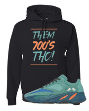 Faded Azure 700s Hoodie | Them 700's Tho, Black