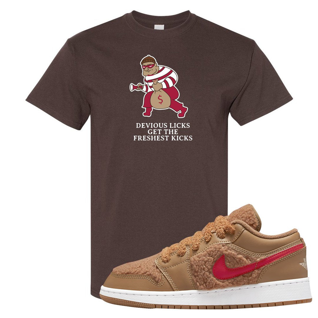 Teddy Bear Low 1s T Shirt | Devious Licks, Chocolate