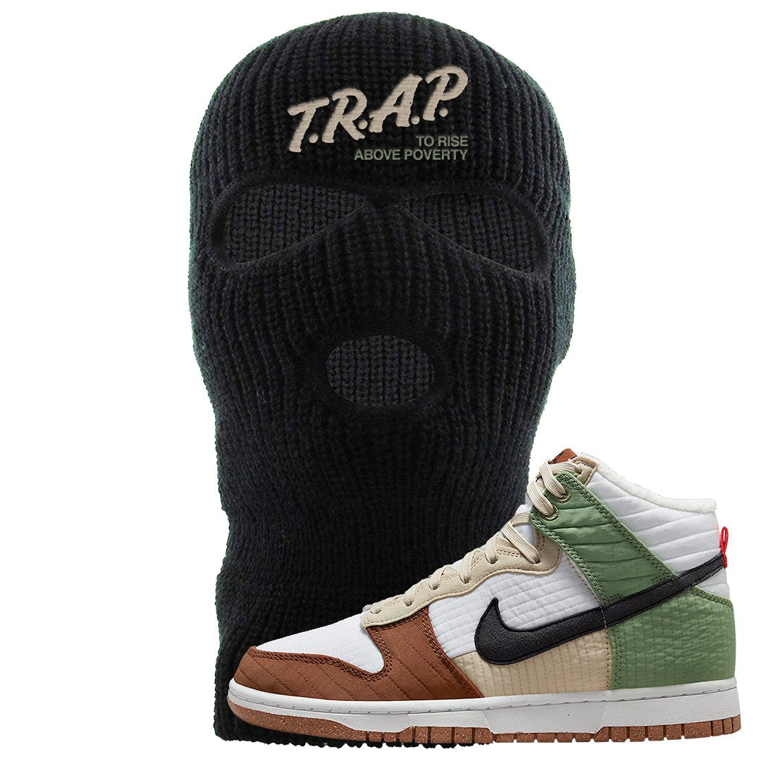 Toasty High Dunks Ski Mask | Trap To Rise Above Poverty, Black