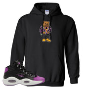 Eggplant Mid Questions Hoodie | Sweater Bear, Black