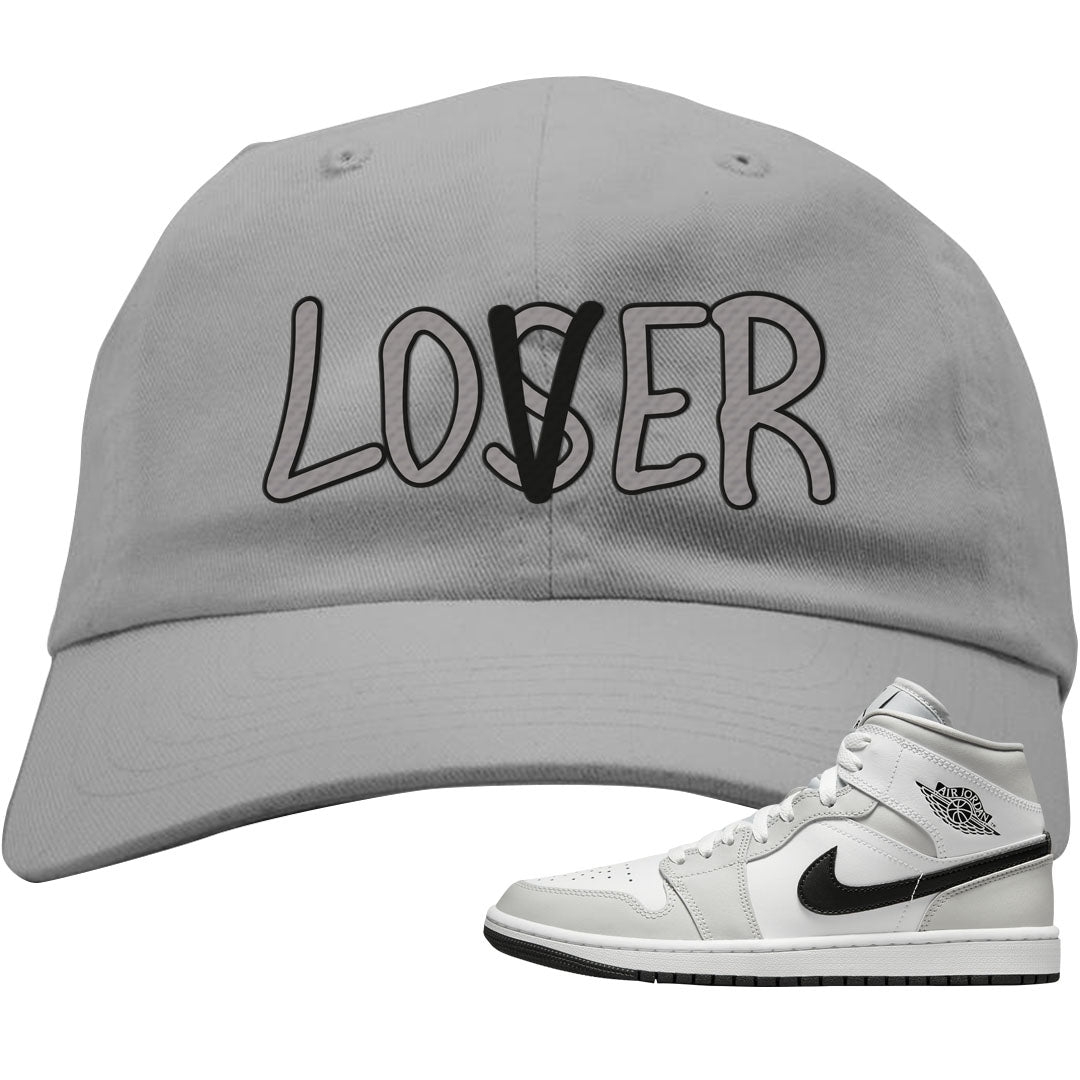 Light Smoke Grey Mid 1s Dad Hat | Lover, Light Gray