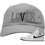Light Smoke Grey Mid 1s Dad Hat | Lover, Light Gray