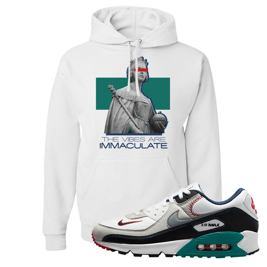 Air Max 90 Backward Cap Hoodie | The Vibes Are Immaculate, White