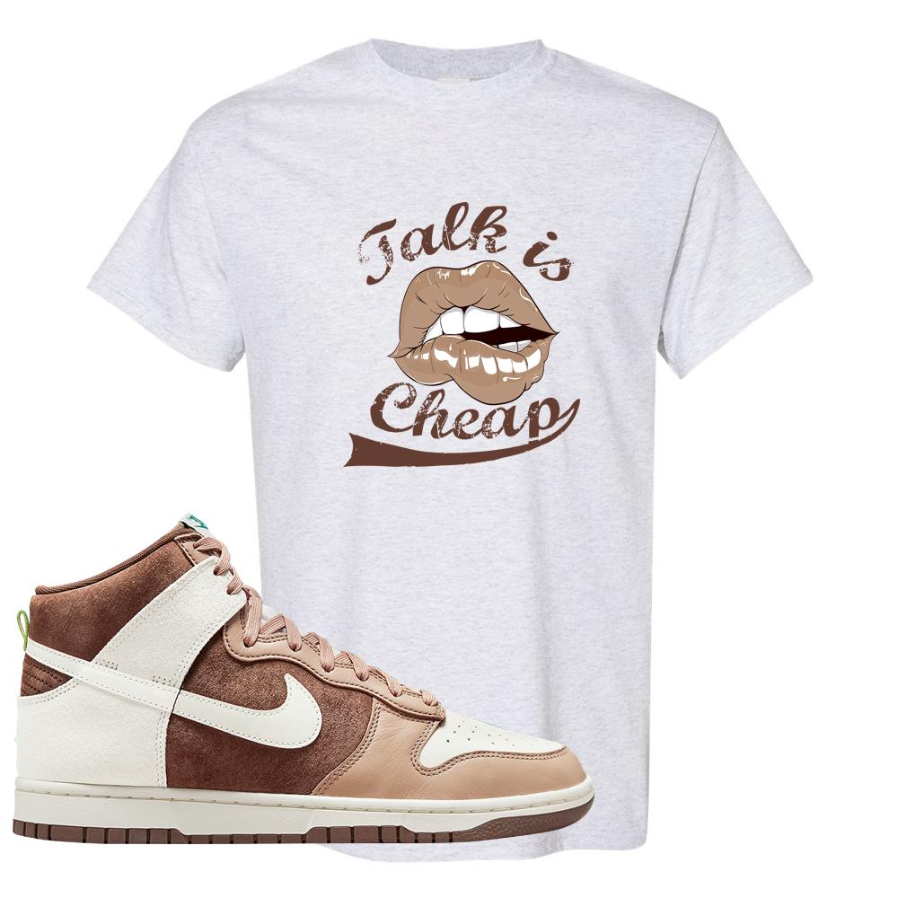 Light Chocolate High Dunks T Shirt | Talk Lips, Ash