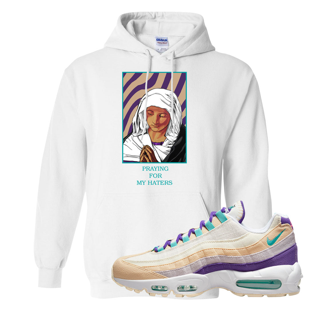 Sprung Natural Purple 95s Hoodie | God Told Me, White