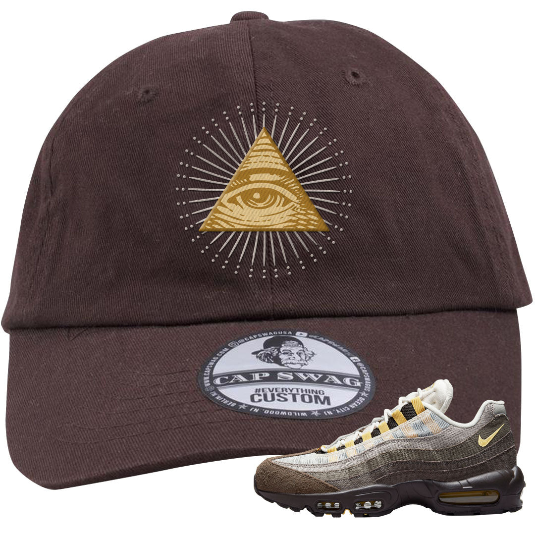 Ironstone Hemp 95s Dad Hat | All Seeing Eye, Brown