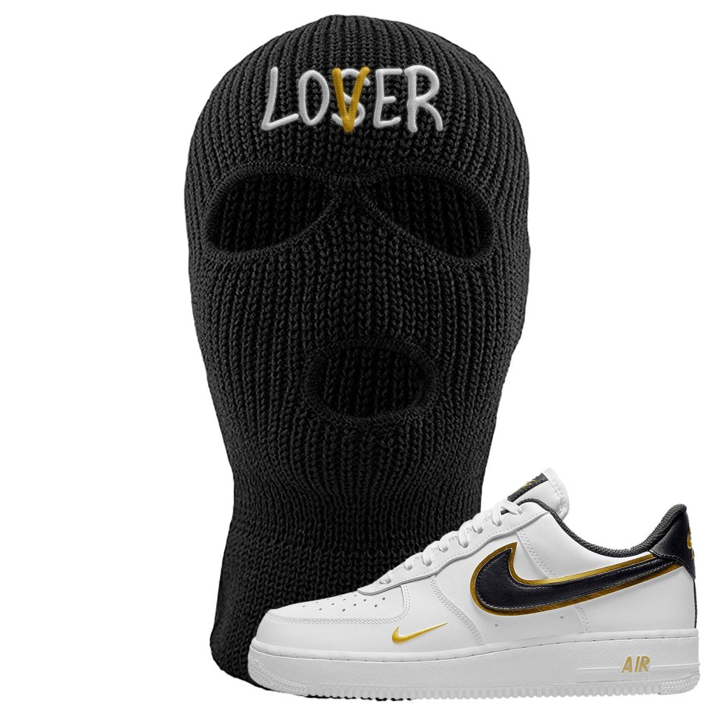 Air Force 1 Low White Gold Ski Mask | Lover, Black