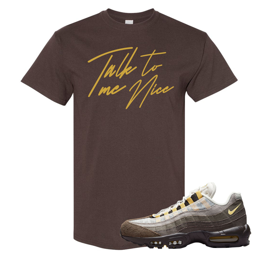 Ironstone Hemp 95s T Shirt | Talk To Me Nice, Chocolate