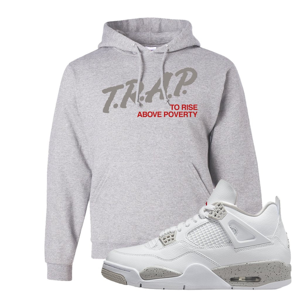 Tech Grey 4s Hoodie | Trap To Rise Above Poverty, Ash