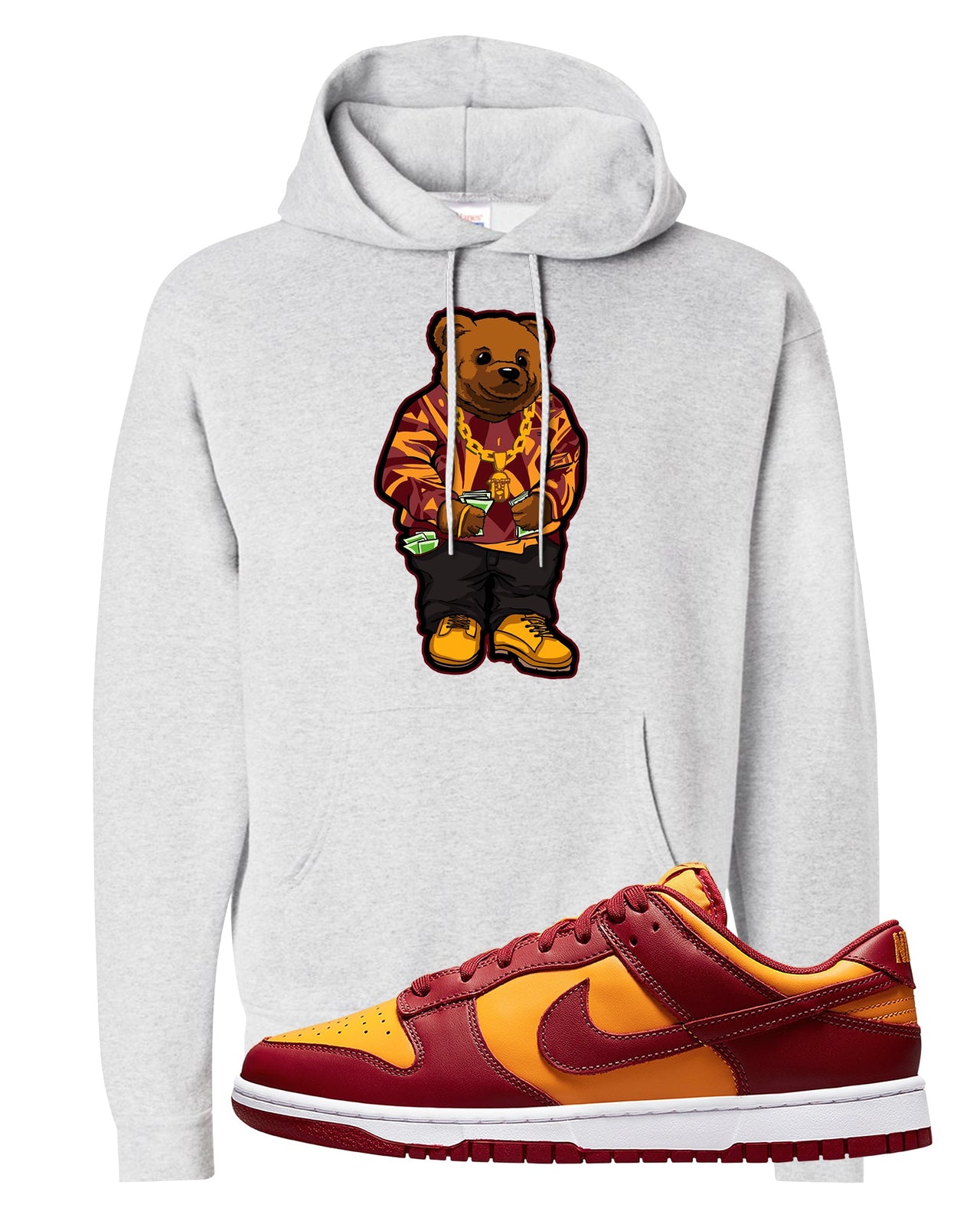 Midas Gold Low Dunks Hoodie | Sweater Bear, Ash