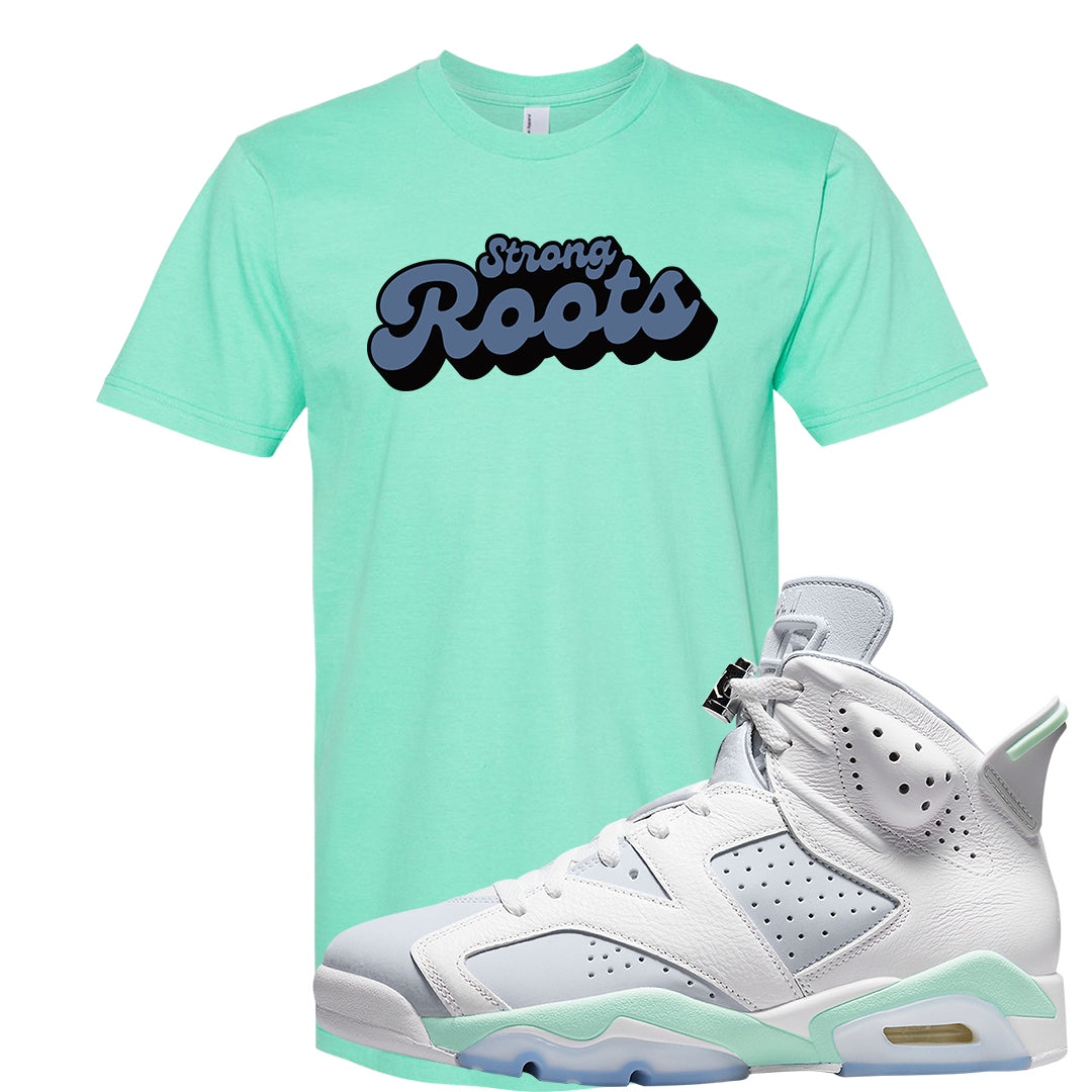 Mint Foam 6s T Shirt | Strong Roots, Mint