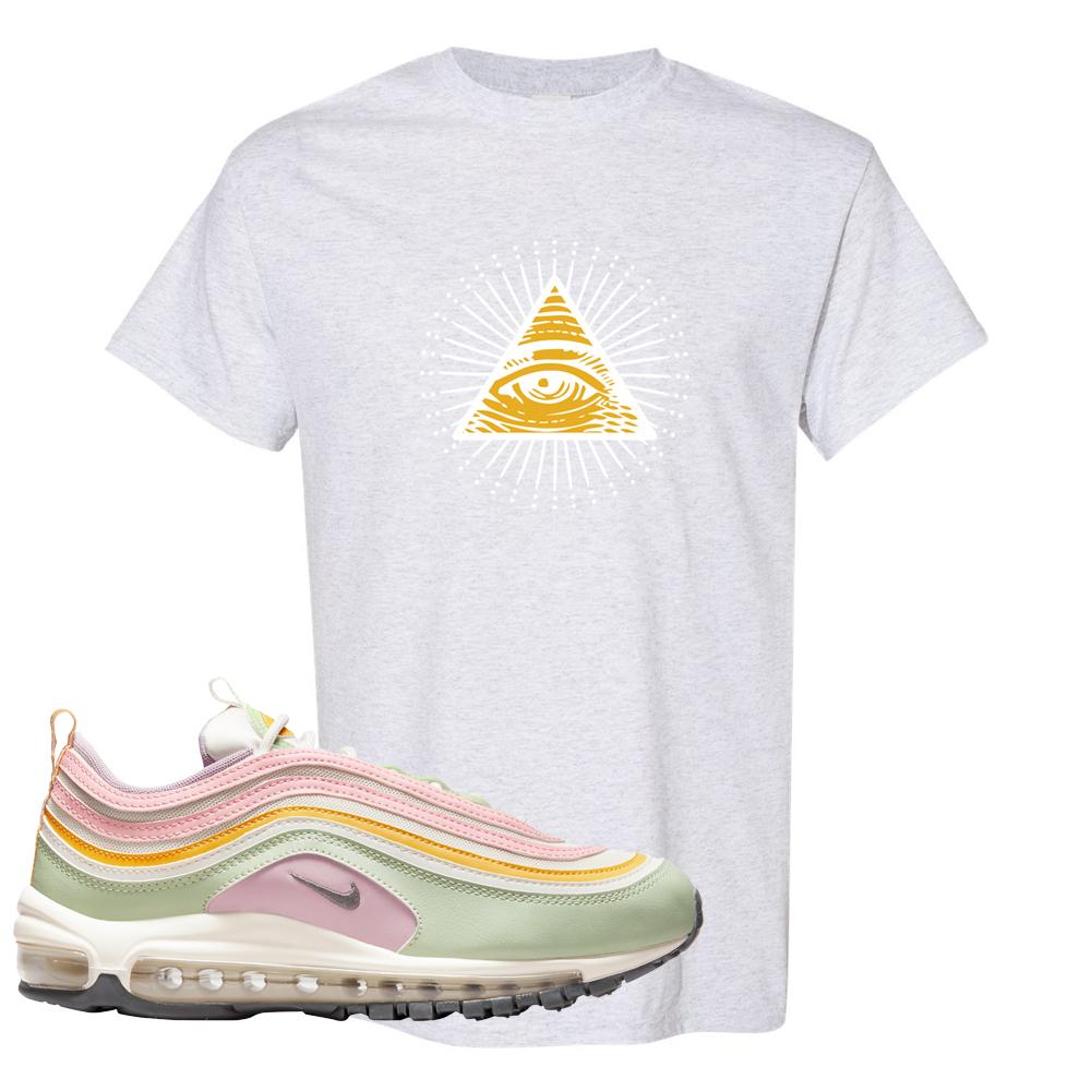 Pastel 97s T Shirt | All Seeing Eye, Ash