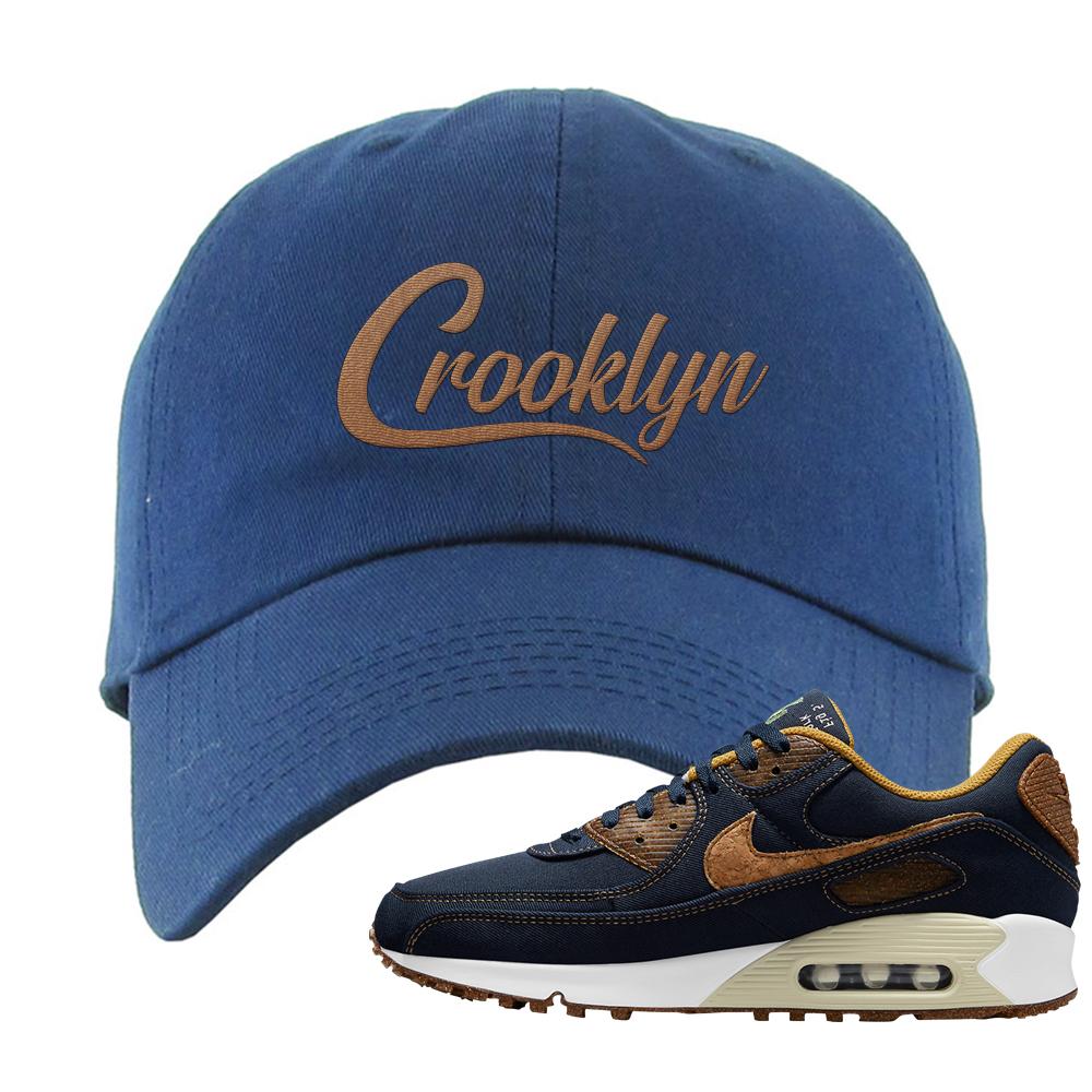 Cork Obsidian 90s Dad Hat | Crooklyn, Navy Blue