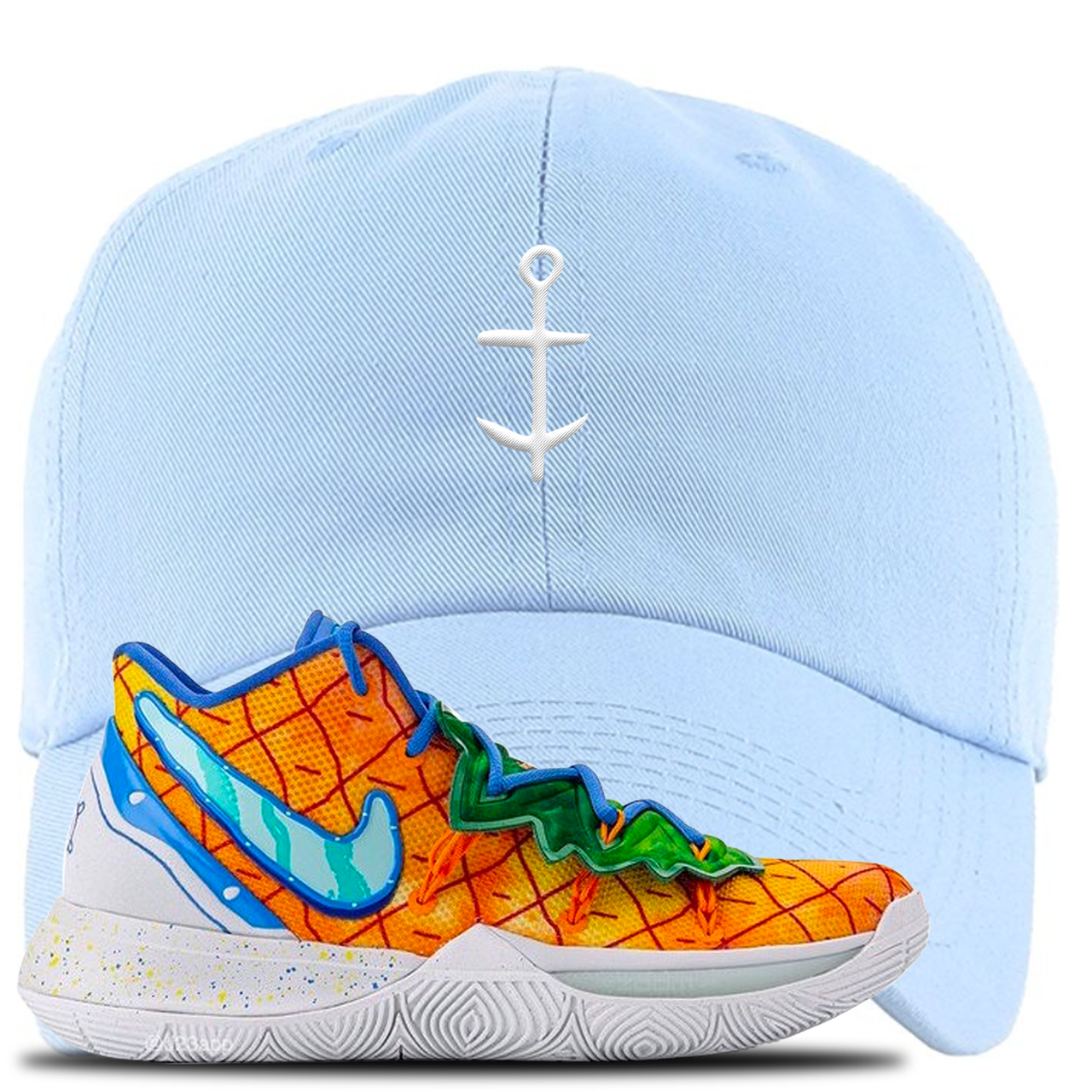 Kyrie 5 Pineapple House Anchor Sky Blue Sneaker Hook Up Dad Hat